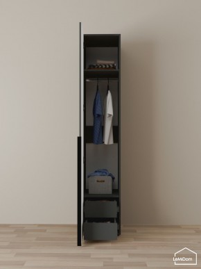 Шкаф Linnea MHR-1-3 2050х400х510 (Графит-М 11.1.25) в Екатеринбурге - ok-mebel.com | фото 3