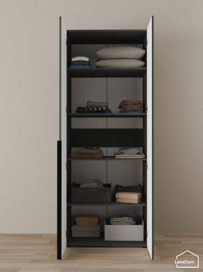 Шкаф Linnea MHR-2-2 2050х800х510 (Графит-М 11.1.25) в Екатеринбурге - ok-mebel.com | фото 4