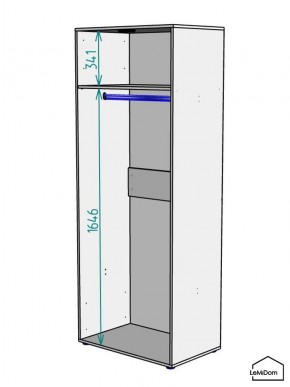 Шкаф Linnea MHR-2 2050х800х510 (ДВ-М 11.1.25) в Екатеринбурге - ok-mebel.com | фото 3