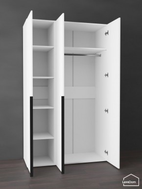 Шкаф Linnea MHR-3-1 2050х1200х510 (Белый-М 11.1.2) в Екатеринбурге - ok-mebel.com | фото 4