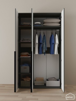 Шкаф Linnea MHR-3-1 2050х1200х510 (Графит-М 11.1.25) в Екатеринбурге - ok-mebel.com | фото 4