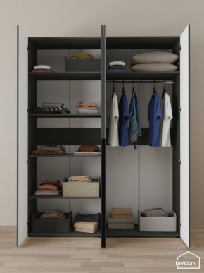 Шкаф Linnea MHR-4-1 2050х1600х510 (Графит-М 11.1.25) в Екатеринбурге - ok-mebel.com | фото 4