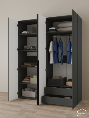 Шкаф Linnea MHR-4-2 2050х1600х510 (Графит-М 11.1.25) в Екатеринбурге - ok-mebel.com | фото 5