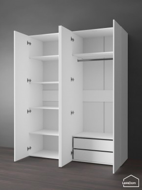 Шкаф Linnea MHR-4PO-2 2050х1600х510 (Белый-М 11.1.1) в Екатеринбурге - ok-mebel.com | фото 5