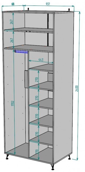 Шкаф Лофт H72 в Екатеринбурге - ok-mebel.com | фото 2
