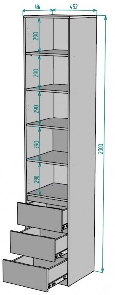 Шкаф Мальта H159 в Екатеринбурге - ok-mebel.com | фото 2