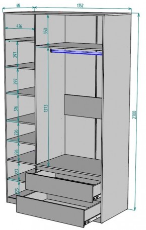 Шкаф Мальта H216 в Екатеринбурге - ok-mebel.com | фото 2