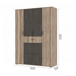 Шкаф Нельсон ШК-03 (Шкаф Дуб каньон/Железный камень) в Екатеринбурге - ok-mebel.com | фото 4