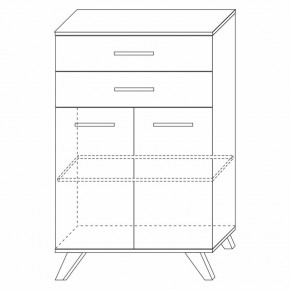 Шкаф низкий Вега Скандинавия в Екатеринбурге - ok-mebel.com | фото 5