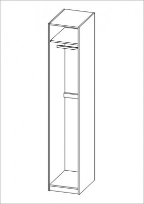 Шкаф ПЕГАС однодверный, цвет Дуб Сонома в Екатеринбурге - ok-mebel.com | фото 3