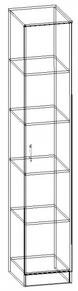 СОФИЯ Шкаф-пенал Соло (венге/дуб белфорт) в Екатеринбурге - ok-mebel.com | фото 3