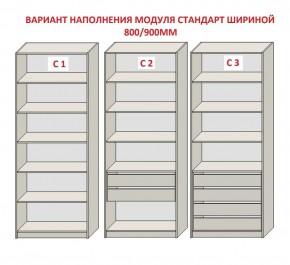 Шкаф распашной серия «ЗЕВС» (PL3/С1/PL2) в Екатеринбурге - ok-mebel.com | фото 6
