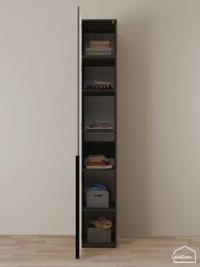 Шкаф с антресолью Linnea MHR-1A-2 2450х400х510 (Графит-М 11.1.25) в Екатеринбурге - ok-mebel.com | фото 4