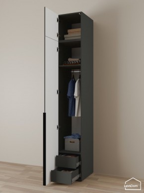 Шкаф с антресолью Linnea MHR-1A-3 2450х400х510 (Графит-М 11.1.25) в Екатеринбурге - ok-mebel.com | фото 5