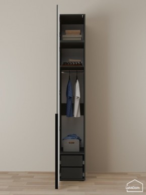 Шкаф с антресолью Linnea MHR-1A-3 2450х400х510 (Графит-М 11.1.25) в Екатеринбурге - ok-mebel.com | фото 6