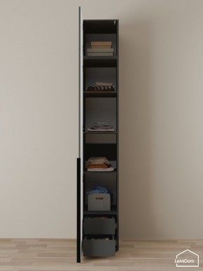 Шкаф с антресолью Linnea MHR-1A-4 2450х400х510 (Графит-М 11.1.25) в Екатеринбурге - ok-mebel.com | фото 4