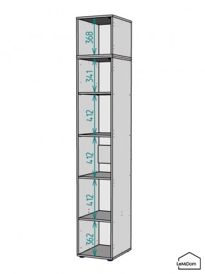 Шкаф с антресолью Linnea MHR-1POA-2 2450х400х510 (Белый-М 11.1.2) в Екатеринбурге - ok-mebel.com | фото 3