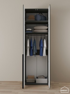 Шкаф с антресолью Linnea MHR-2A-1 2450х800х510 (Графит-М 11.1.25) в Екатеринбурге - ok-mebel.com | фото 4