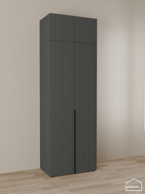 Шкаф с антресолью Linnea MHR-2A-3 2450х800х510 (Графит-М 11.1.25) в Екатеринбурге - ok-mebel.com | фото