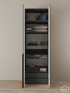 Шкаф с антресолью Linnea MHR-2A-3 2450х800х510 (Графит-М 11.1.25) в Екатеринбурге - ok-mebel.com | фото 5