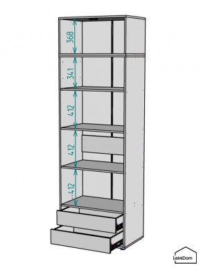 Шкаф с антресолью Linnea MHR-2POA-4 2450х800х510 (Белый-М 11.1.2) в Екатеринбурге - ok-mebel.com | фото 3