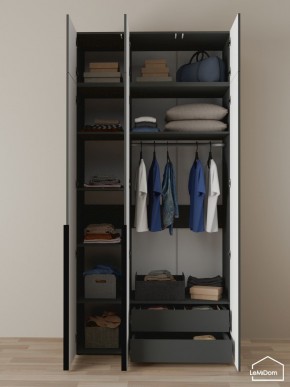 Шкаф с антресолью Linnea MHR-3A-2 2450х1200х510 (Графит-М 11.1.25) в Екатеринбурге - ok-mebel.com | фото 5