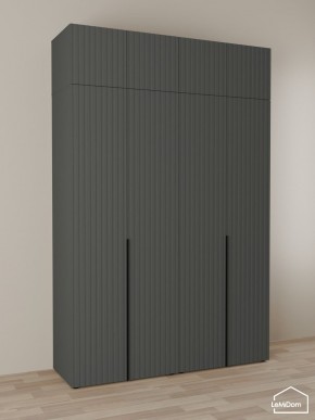 Шкаф с антресолью Linnea MHR-4A-1 2450х1600х510 (Графит-М 11.1.25) в Екатеринбурге - ok-mebel.com | фото