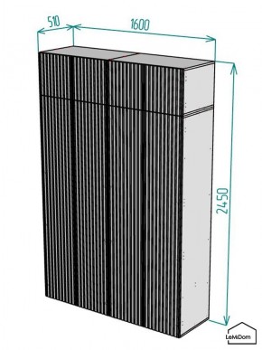 Шкаф с антресолью Linnea MHR-4POA-1 2450х1600х510 (Белый-М 11.1.1) в Екатеринбурге - ok-mebel.com | фото 2