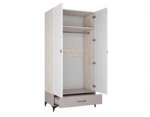 Шкаф распашной Фьюжн ШР2/1 с ящиком в Екатеринбурге - ok-mebel.com | фото 2