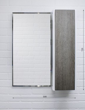 Шкаф-зеркало Uno 60 Дуб серый левый/правый Домино (DU1503HZ) в Екатеринбурге - ok-mebel.com | фото 7