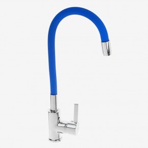 Смеситель для кухни с силиконовым изливом A9890M (Синий) в Екатеринбурге - ok-mebel.com | фото