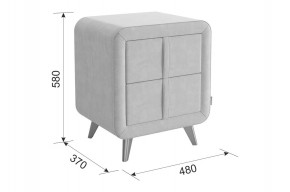 СОФИ 3 Тумба прикроватная (велюр) в Екатеринбурге - ok-mebel.com | фото 3
