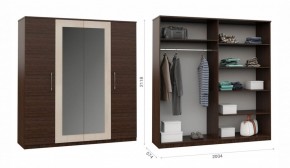 Спальня Аврора Шкаф 4-х дверный Венге/Дуб молочный в Екатеринбурге - ok-mebel.com | фото 1