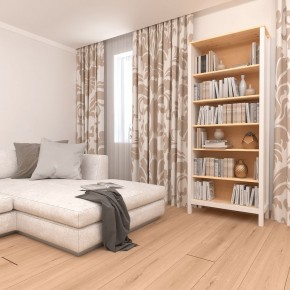 Стеллаж Ф-156.11 высокий из массива сосны, цвет белый/натуральный в Екатеринбурге - ok-mebel.com | фото 3