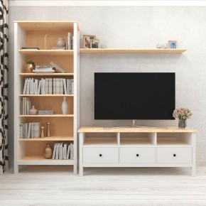 Стеллаж Ф-156.11 высокий из массива сосны, цвет белый/натуральный в Екатеринбурге - ok-mebel.com | фото 4