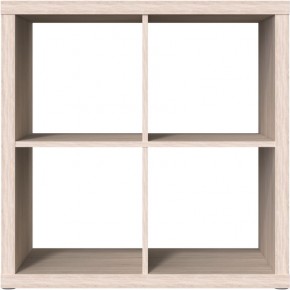Стеллаж Фора 4, квадратной формы с четырьми открытыми ячейками, тамбурат, цвет дуб беленый в Екатеринбурге - ok-mebel.com | фото 2