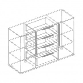 СТИЛ Комод 2-ств c 4 ящиками в Екатеринбурге - ok-mebel.com | фото 2