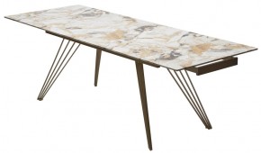 Стол ACERRA NEW 160 GLOSS GRAND JADE SOLID CERAMIC/ каркас цвета шампань, ®DISAUR в Екатеринбурге - ok-mebel.com | фото 10