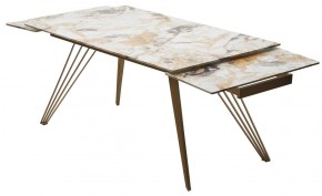 Стол ACERRA NEW 160 GLOSS GRAND JADE SOLID CERAMIC/ каркас цвета шампань, ®DISAUR в Екатеринбурге - ok-mebel.com | фото 13