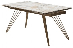 Стол ACERRA NEW 160 GLOSS GRAND JADE SOLID CERAMIC/ каркас цвета шампань, ®DISAUR в Екатеринбурге - ok-mebel.com | фото 2