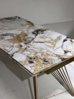 Стол ACERRA NEW 160 GLOSS GRAND JADE SOLID CERAMIC/ каркас цвета шампань, ®DISAUR в Екатеринбурге - ok-mebel.com | фото 5