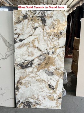 Стол ACERRA NEW 160 GLOSS GRAND JADE SOLID CERAMIC/ каркас цвета шампань, ®DISAUR в Екатеринбурге - ok-mebel.com | фото 6