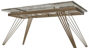 Стол ACERRA NEW 160 GLOSS GRAND JADE SOLID CERAMIC/ каркас цвета шампань, ®DISAUR в Екатеринбурге - ok-mebel.com | фото 9