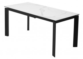 Стол CORNER 120 HIGH GLOSS STATUARIO керамика, стекло/ черный каркас, ®DISAUR в Екатеринбурге - ok-mebel.com | фото 5