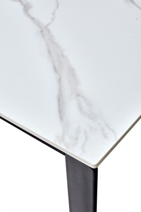 Стол CORNER 120 MATT WHITE MARBLE SOLID CERAMIC / BLACK, ®DISAUR в Екатеринбурге - ok-mebel.com | фото 3