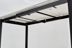 Стол CORNER 120 MATT WHITE MARBLE SOLID CERAMIC / BLACK, ®DISAUR в Екатеринбурге - ok-mebel.com | фото 9