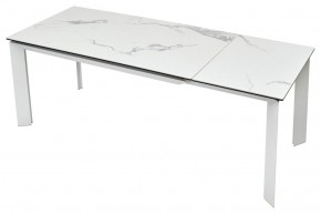 Стол CREMONA 140 MATTE STATUARIO Белый мрамор матовый, керамика/ белый каркас, ®DISAUR в Екатеринбурге - ok-mebel.com | фото 5