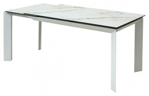 Стол CREMONA 180 KL-188 Контрастный мрамор матовый, итальянская керамика/ белый каркас, ®DISAUR в Екатеринбурге - ok-mebel.com | фото 3