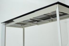 Стол CREMONA 180 KL-188 Контрастный мрамор матовый, итальянская керамика/ белый каркас, ®DISAUR в Екатеринбурге - ok-mebel.com | фото 8