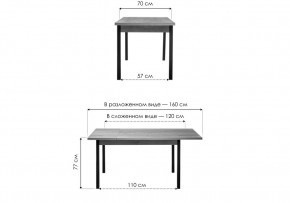 Стол деревянный Оригон делано / черный матовый в Екатеринбурге - ok-mebel.com | фото 2